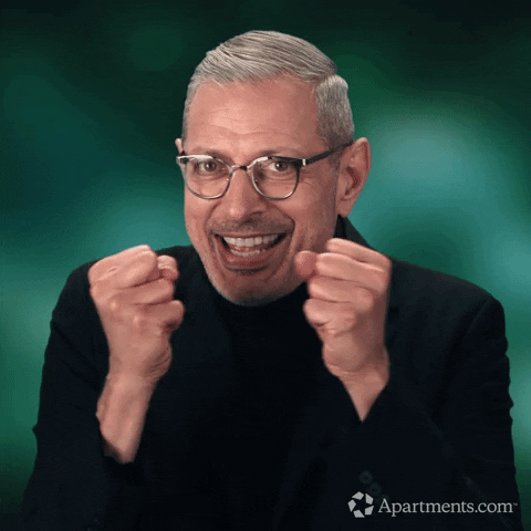 a very excited jeff goldblum gif